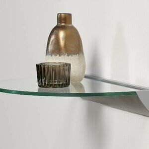 Wallscapes Essentials 12 inch half round glass shelves